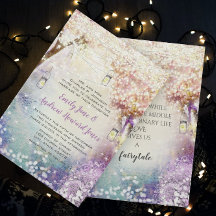 Pink Lila Blue Fairy Lights Boho Forest Wedding