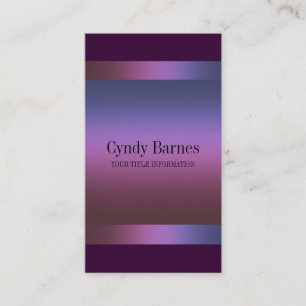 Pink Lila Blue Gradient auf Plum Business Card Visitenkarte