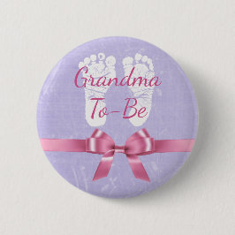 Pink & Lila Bow Oma zum Baby Showknopf Button