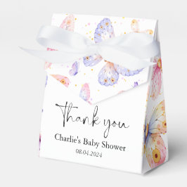 Pink Lila Butterfly Girl Babydusche Geschenkschachtel