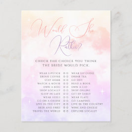 Pink Lila Cloud Nine würde sie eher spielen