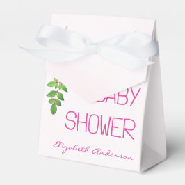 Pink Lila Dahlia Girl Babydusche Geschenkschachtel