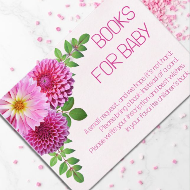 Pink Lila Dahlia Girl Duschbücher für Kinder Begleitkarte (Von Creator hochgeladen)