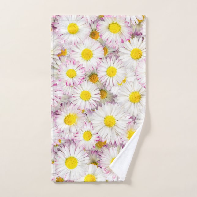 Pink Lila Daisy Blume Pattern Handtuch (Handtuch)
