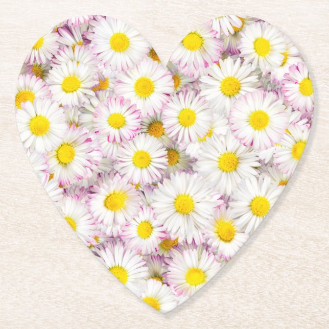 Pink Lila Daisy Blume Pattern Untersetzer (Vorderseite)