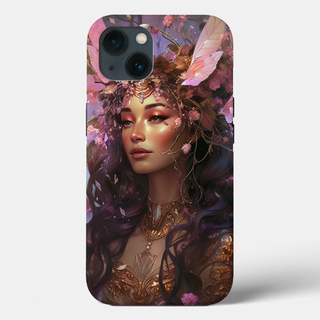 Pink Lila Fairy Queen Fantasy Art Case-Mate iPhone Hülle (Rückseite)