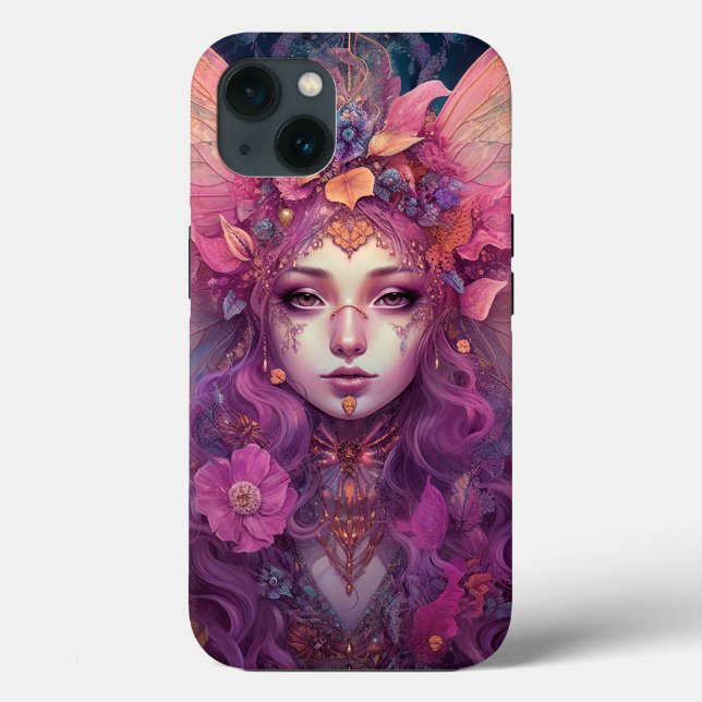 Pink Lila Fairy Queen Fantasy Art Case-Mate iPhone Hülle (Rückseite)