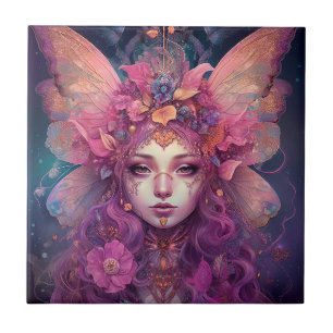 Pink Lila Fairy Queen Fantasy Art Fliese