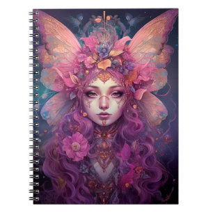 Pink Lila Fairy Queen Fantasy Art Notizblock