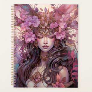 Pink Lila Fairy Queen Fantasy Art Planner Planer