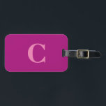 Pink Lila farbenfrohe Monogram Erstgeschenk Gefall Gepäckanhänger<br><div class="desc">Mit Monogramm Anfangs- und auch persönliche Daten,  die Sie alle bearbeiten können. Sie sind mit einem lila,  kräftig rosa Hintergrund gestaltet und können die Farbe nach Belieben ändern. Coole Geschenkidee für ihn oder sie.</div>