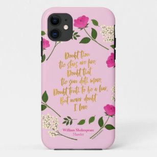 Pink Lila Floral William Shakespeare Case-Mate iPhone Hülle