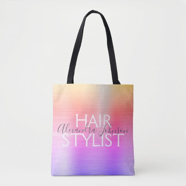 Pink Lila Foil Hair Stylist Suppen (Vorderseite)