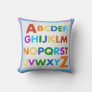 Pink Lila gelb Alphabet personalisieren Kissen