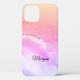 Pink, Lila & gelb Tor, Schreibender Name Schwarz Case-Mate iPhone Hülle