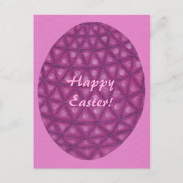 Pink Lila Geometric Happy Ostereier Postkarten