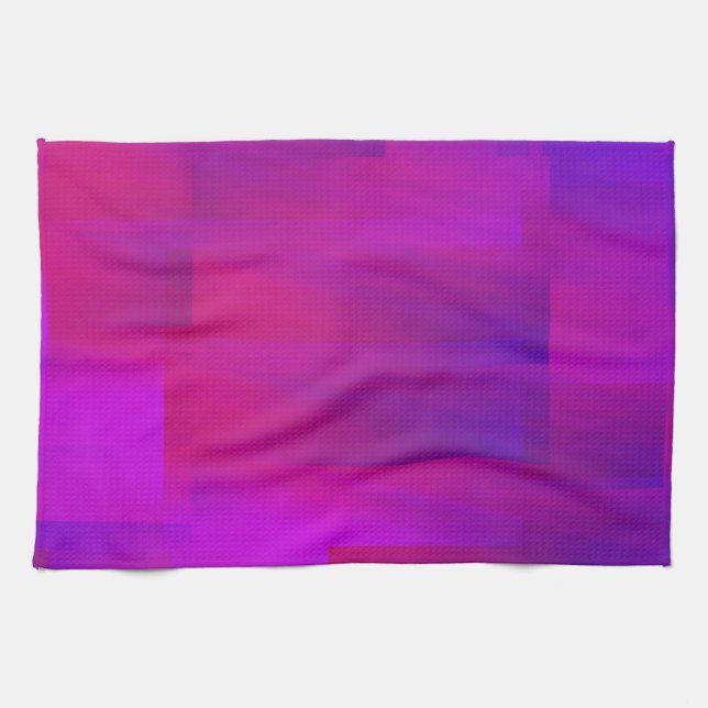 Pink Lila Glitch Art Vaporwave Analog Geschirrtuch (Horizontal)