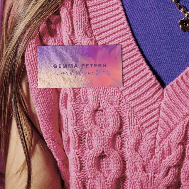 Pink Lila Gold Foil Glitzer Kalligrafie Script Namensschild (Von Creator hochgeladen)