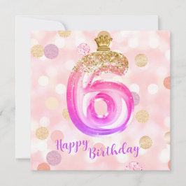 Pink Lila Gold Geburtstagskarte Karte