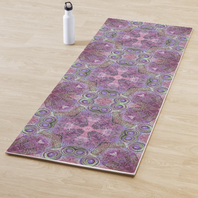 Pink & Lila Jewel Muster Custom Yogmatte Yogamatte (Beispiel)