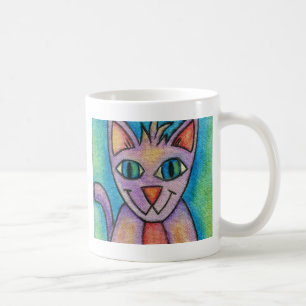 Pink Lila Kitty Cat Tasse