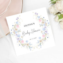 Pink Lila Kleine Wildblume Girl Babydusche