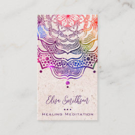 Pink Lila Mandala Yoga Reiki Heilmedizin Visitenkarte