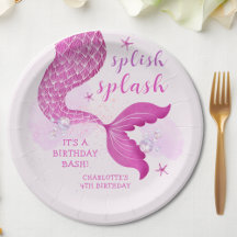 Pink lila Meerjungfrauenschwanz Geburtstag