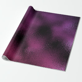 Pink Lila Plum Black Glass Glam Shiny Geschenkpapier