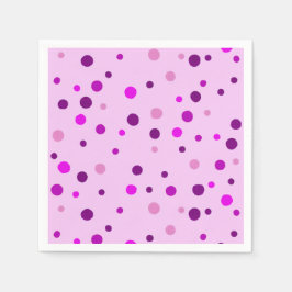 Pink Lila Polka Dots Light Pink Paper Napkins Serviette