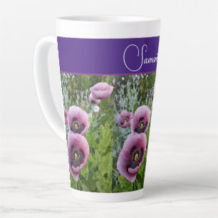Pink Lila Poppy Blume Poppies Blume Milchtasse