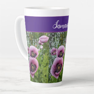 Pink Lila Poppy Blume Poppies Blume Milchtasse