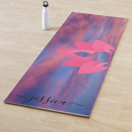 Pink Lila Sky Buddha Lotus Custom Yogamatte