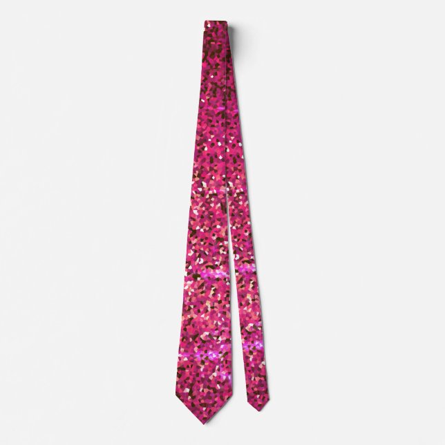 Pink Lila Sparkle Abstrakte Glitzer Muster Geschen Krawatte (Vorderseite)