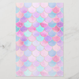 Pink, Lila und Aqua Mermaid-Muster