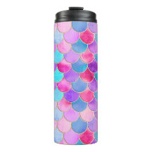Pink, Lila und Aqua Mermaid-Muster