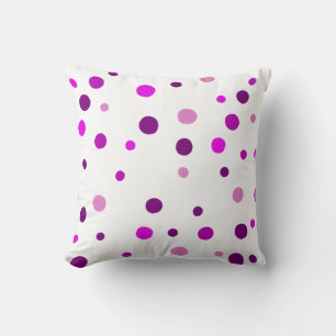 Pink, Lila und violett Polka Dots Pillow Kissen
