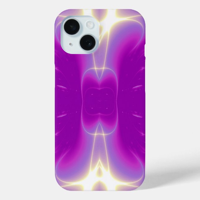 PINK LILA VIOLET FRAKTAL LIGHT WAVES Case-Mate iPhone HÜLLE (Rückseite)