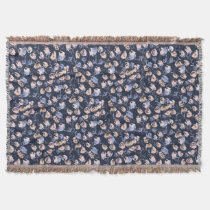 Pink & Lila   Wasserfarbenes Blumenmuster Decke