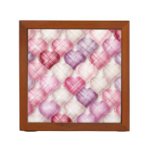PINK LILA WEISS HERZGESTELLTES KARIERTES MUSTER