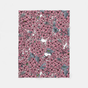 Pink Lilac Garten Fleecedecke