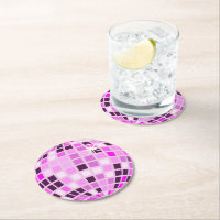 Pink Lilac Lila Retro Modernes Diskothek Ball