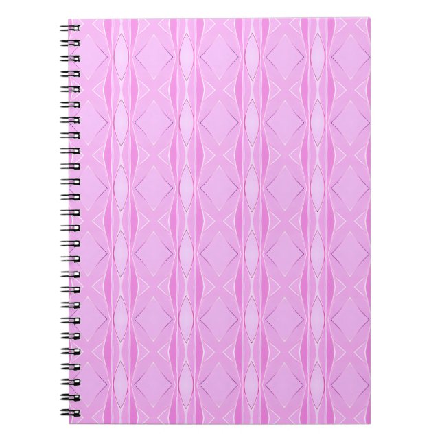 Pink Lilac und Magenta Diamond Geometrisches Muste Notizblock (Vorderseite)
