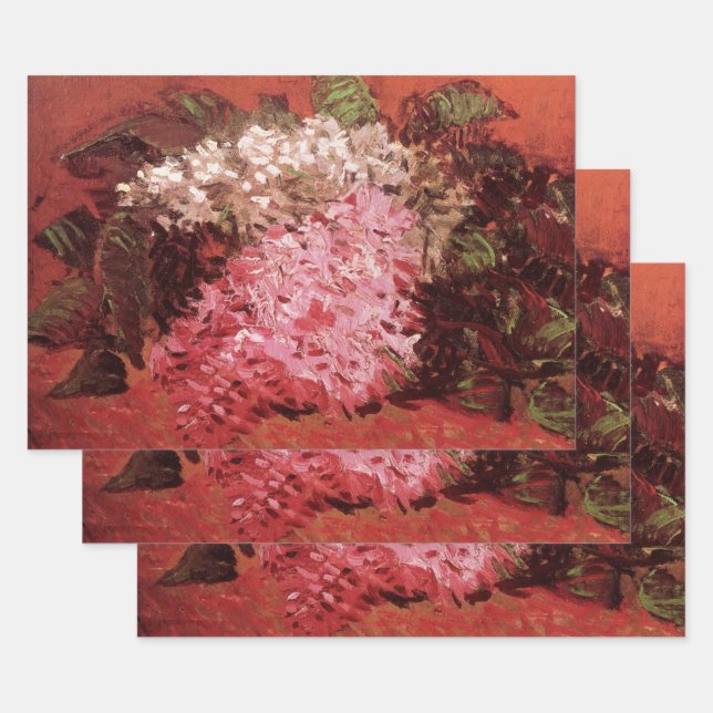 Pink Lilacs by Vincent van Gogh, Still Life Flower Geschenkpapier Set (Set)