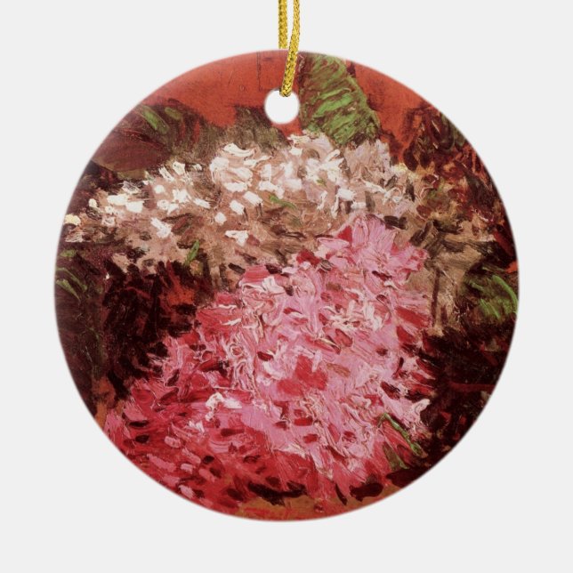 Pink Lilacs von Vincent van Gogh, Still Life Blume Keramikornament (Vorne)