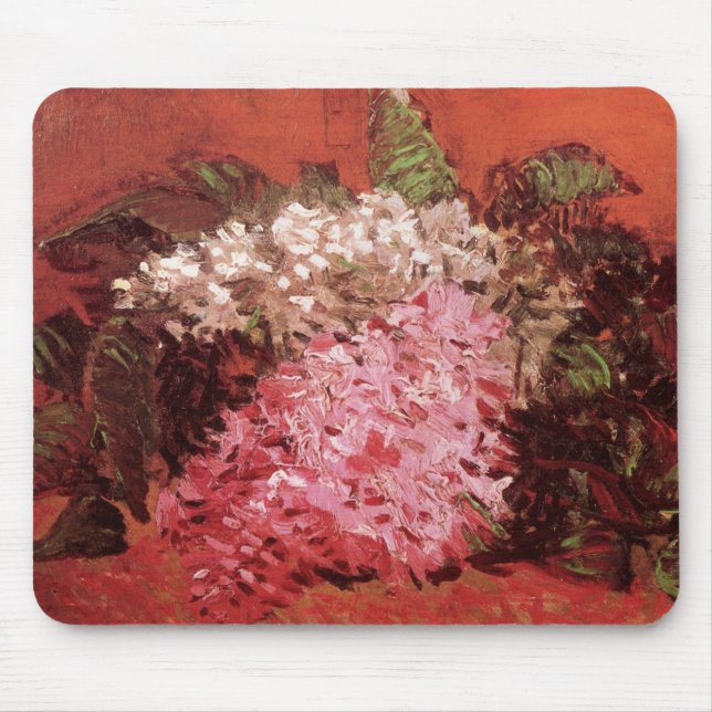 Pink Lilacs von Vincent van Gogh, Still Life Blume Mousepad (Vorne)