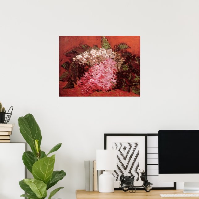 Pink Lilacs von Vincent van Gogh, Still Life Blume Poster (Heimbüro)