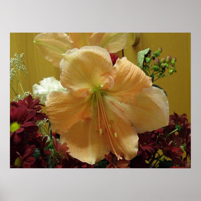 Pink Lilies Bouquet Print Poster (Vorne)