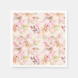 Pink Lilies Serviette