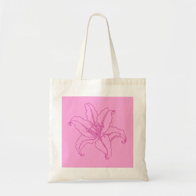 Pink Lilly Tote Bag Tragetasche (Vorne)